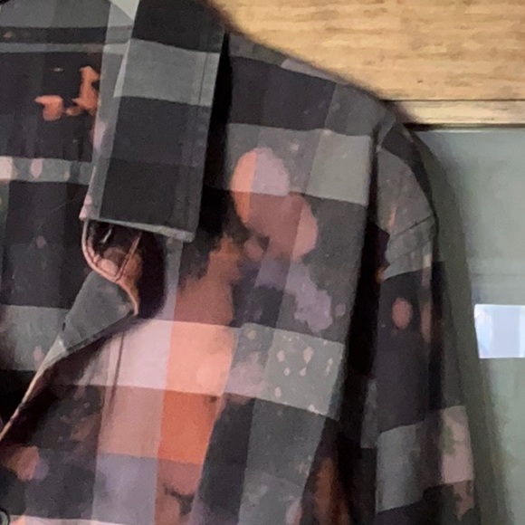 Star Wars Upcycled Boba Fett/Van Gogh Starry Night Shirt XL 23” p2p - Picture 7 of 8